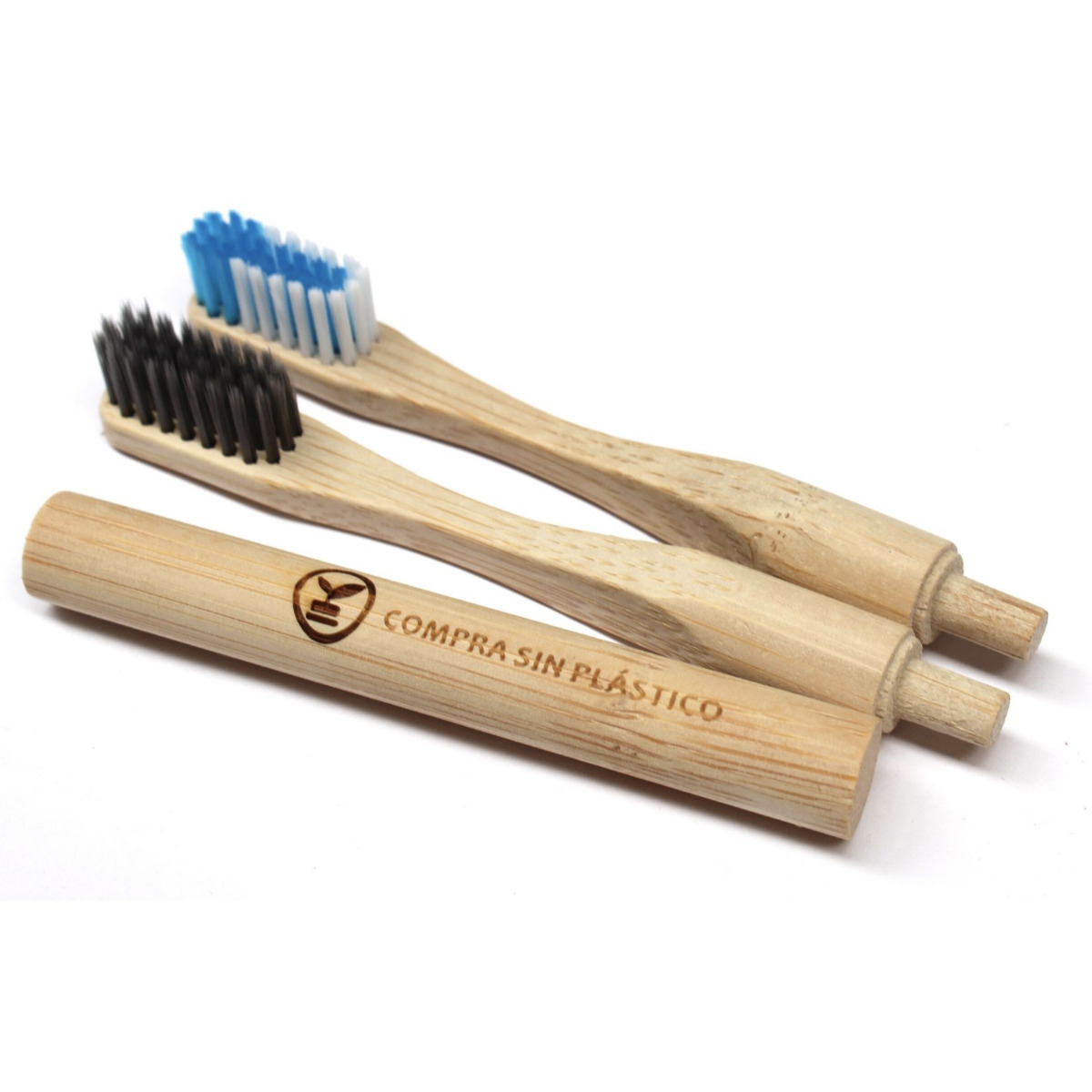 cepillos de dientes de madera de mambú